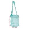PATIKIL Mesh Beach Bag, Sea Shells Mesh Tote Sand Boxes Collecting Nets Bags with Zipper for Travel, Green view 2