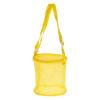 PATIKIL Mesh Beach Bag, Sea Shells Mesh Tote Sand Boxes Collecting Nets Bags with Zipper for Travel, Yellow view 1