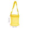 PATIKIL Mesh Beach Bag, Sea Shells Mesh Tote Sand Boxes Collecting Nets Bags with Zipper for Travel, Yellow view 2