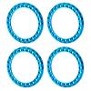 WEFEINO 4PCS Aluminum Replacement Wheels Rims 2.2" Beadlock Ring for 1/10 Axial Wraith SCX10 D90 Wraith 90048 TRX4 TRX6 (Blue-A) view 1
