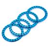WEFEINO 4PCS Aluminum Replacement Wheels Rims 2.2" Beadlock Ring for 1/10 Axial Wraith SCX10 D90 Wraith 90048 TRX4 TRX6 (Blue-A) view 3