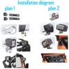 DKKY RC Car Lights LED Spotlights 1/10 Scale RC Crawler Accessories for Axial SCX10 90046 Traxxas TRX4 TRX6 Wraith RR10 MST Redcat Gen8 view 3
