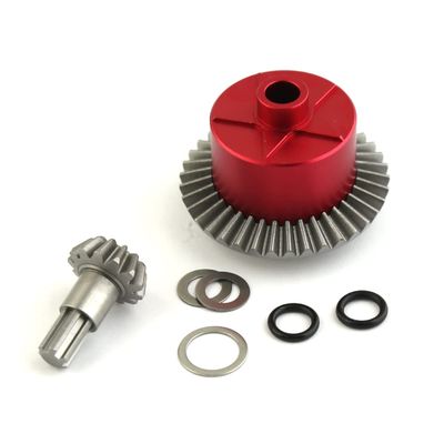 Differ Set 37T 1.35M ARA310956 w/ #45 Steel Input Gear 13T ARA311031 for Arrma Granite Typhon Big Rock Senton Vorteks Vendtta 3S Outcast Kraton 4S Upgrade Parts (Red)