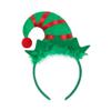 HKSICHENGKEJI 2 Pieces Elf Headbands Christmas Cute Elf Hair Hoop with Small Bell Holiday Headpiece for Kids Girls Party view 3