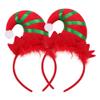 HKSICHENGKEJI 2 Pieces Elf Headbands Christmas Cute Elf Hair Hoop with Small Bell Holiday Headpiece for Kids Girls Party view 2