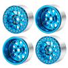 MOHERO 4PCS Metal RC Rim 2.2 Inch Beadlock Wheel Rim & Wheel Outer Ring for 1:10 RC Rock Crawler Axial SCX10 Wraith 90048 90046 TRX4 TRX6 (Blue) view 1