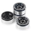 MORLORDY 4PCS RC 1.9 Beadlock Wheels Aluminum Alloy 1.9 inch Wheel Hubs Rims for 1/10 Scale RC Crawler Car SCX10 SCX10 II 90046 SCX10 III AXI03007 D90 TRX4 CC01 Upgrades - Black and Titanium view 2