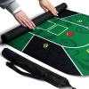 47 x 24Inch Texas Hold'Em Poker Mat Portable Rubber Poker Table Top Water Waterproof, Noise Reduction Suitable For Any Tabletop Game Premium Carry Bag Is Provided For Playing Everywhere(Green) view 1