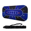 JIESITE 71 x 36Inch Texas Hold'em Poker Mat Portable Rubber Poker Table Top Water Waterproof, Noise Reduction Suitable for Any Tabletop Game Premium Carry Bag is Provided for Playing EverywhereBlue view 2