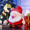 14.6 inch Christmas Santa Claus Doll Soft Plush Stuffed Animated Figurines Santa Figure Doll for Table Mantel Desktop Display Ornament Xmas Decoration Holiday Festival Birthday Gifts view 2