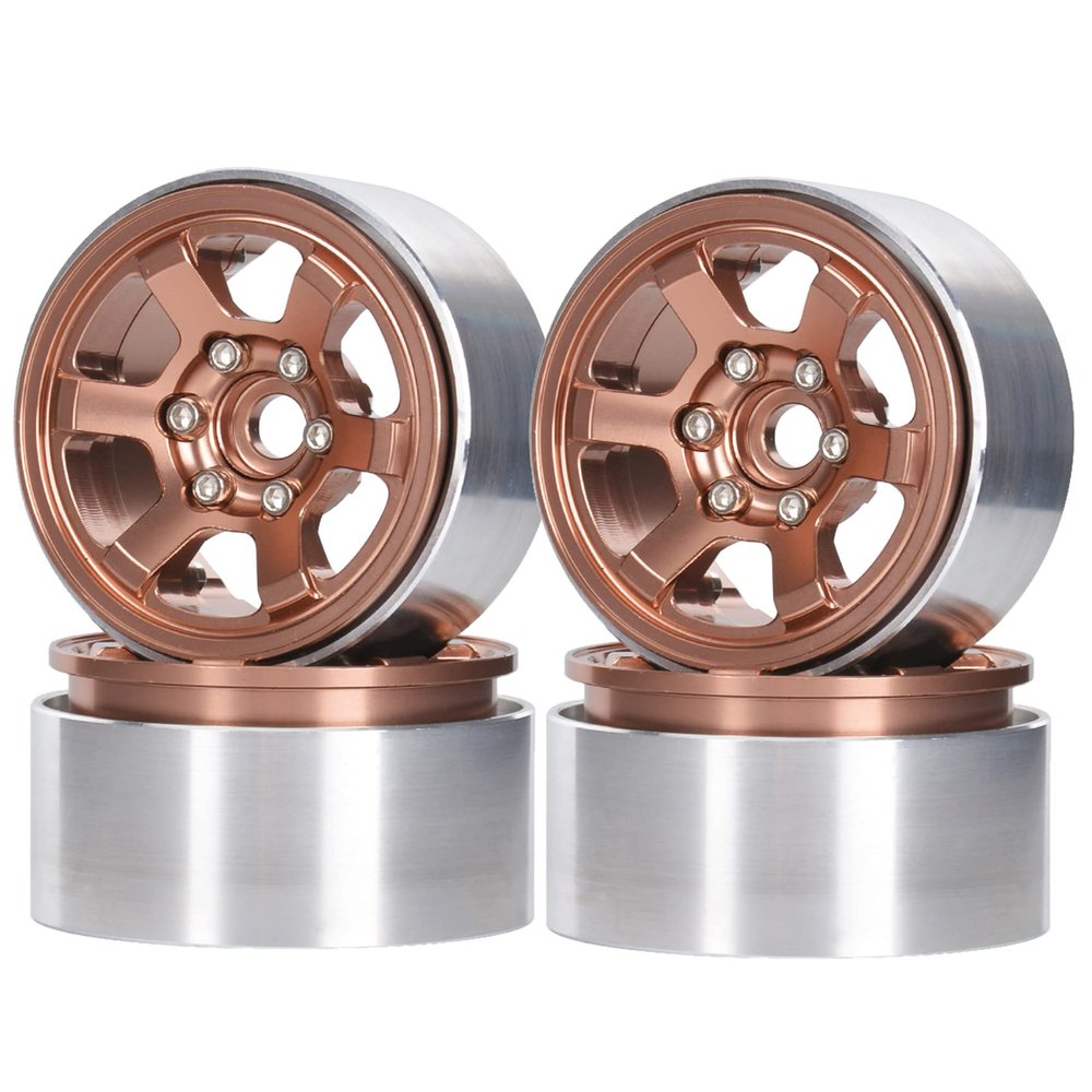 LAFEINA 1.9 inch Beadlock Alloy Wheel Rim for 1:10 RC Crawler Car SCX10 D90 TRX4 Tamiya CC01 MST