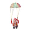 Parachute Toys, Cute Shape Hanging Outdoor Christmas Decorations Electric Singing and Dancing Battery Powered Christmas Ornaments for Window Doors Trees (Somersault) view 1
