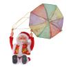 Parachute Toys, Cute Shape Hanging Outdoor Christmas Decorations Electric Singing and Dancing Battery Powered Christmas Ornaments for Window Doors Trees (Somersault) view 2