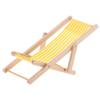SGerste 3pcs Dolls House Miniature Garden Beach Furniture Stripe Folding Deck Chair view 3