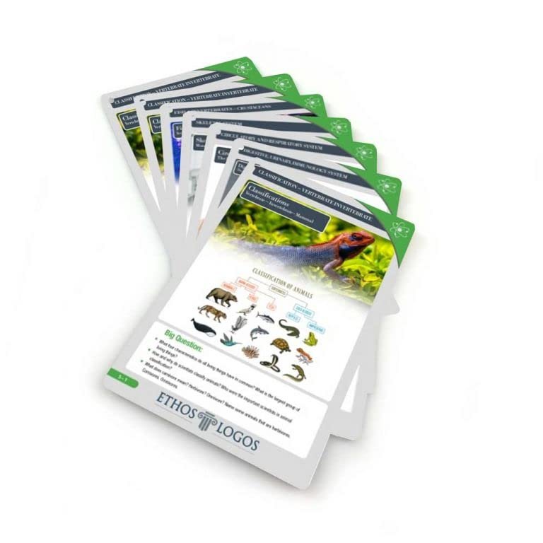 5th Grade Lesson Card - Exploring Logic Stage Biology & Beyond with Famous Scientists - 10 Laminated Flashcards for in-Depth Learning. Aligned with National Standards