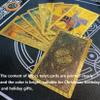 Jayiaine Tarot Deck, Waterproof and Guide Divination Oracle 80 Cards, Fortune Telling Game Set for Family Reunion Beginner Expert Reader Christmas Birthday, Black view 4