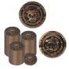 Geodurn 100 Pieces Plastic Pirate Gold Coins Set, Brown - Play Treasure Gold Coins for Pirate Themed Party, St. Patrick's Day, Treasure Hunt Game, Halloween and Christmas Decorations view 1