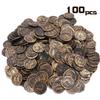 Geodurn 100 Pieces Plastic Pirate Gold Coins Set, Brown - Play Treasure Gold Coins for Pirate Themed Party, St. Patrick's Day, Treasure Hunt Game, Halloween and Christmas Decorations view 2