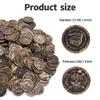 Geodurn 100 Pieces Plastic Pirate Gold Coins Set, Brown - Play Treasure Gold Coins for Pirate Themed Party, St. Patrick's Day, Treasure Hunt Game, Halloween and Christmas Decorations view 3