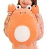 CASAGOOD Soft Flat Crab Plush Hugging Pillow Cute Orange Crab Stuffed Animal Plushies Toys Kids Anime Cushion for Birthday, Valentine's Day, Christmas...16.5 Inch view 1