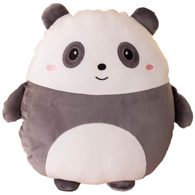 CASAGOOD Soft Flat Panda Plush Hugging Pillow Cute Black Panda Stuffed Animal Plushies Toys Kids Anime Cushion for Birthday, Valentine's Day, Christmas...16.5 Inch