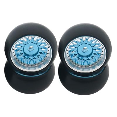 RC 1/28 Drift Wheels,Alloy RC Wheel Tires for 1/28 Wltoys K969 K989 P929 kyosho Rally Model car Upgraded Part 4pcs/Set(Blue)