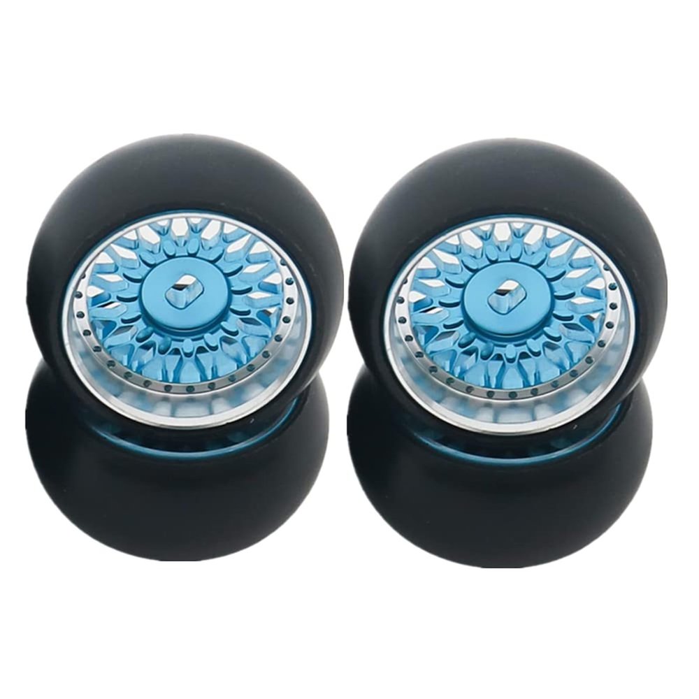 RC 1/28 Drift Wheels,Alloy RC Wheel Tires for 1/28 Wltoys K969 K989 P929 kyosho Rally Model car Upgraded Part 4pcs/Set(Blue)
