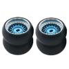 RC 1/28 Drift Wheels,Alloy RC Wheel Tires for 1/28 Wltoys K969 K989 P929 kyosho Rally Model car Upgraded Part 4pcs/Set(Blue) view 2