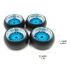 RC 1/28 Drift Wheels,Alloy RC Wheel Tires for 1/28 Wltoys K969 K989 P929 kyosho Rally Model car Upgraded Part 4pcs/Set(Blue) view 3