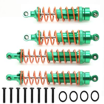 Arrma Alloy Shocks Absorber for Senton 4X4, Front & Rear 1/10 RC Damper Big Bore Hops Up Parts #AR330550 (Green)