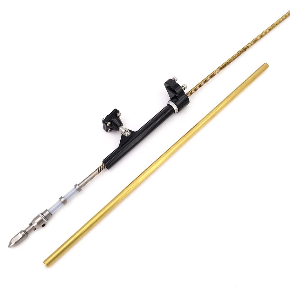 4.76mm 3/16" Flexible Shaft Strut Bearing Double Drive Bracket Flex Cable 520mm Kits for RC Boat Speed Racing Catamaran CAT (1 Set Strut + Right Hand Shaft)