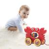 predolo Toddler Toys, Pull-Along Baby Toy with Rustling Wheels, Push and Pull Action, Early Toy, Birthday Gifts, Crab view 4