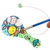 COHEALI Kids Paddle Toy Kids 20 pcs Christmas Painting Craft Balls Activity Party Wooden Ball Goodie Hand Style Fillers Art B Paddle Accessories with Rackets Educational view 4