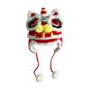 AMLESO New Year Hat Chinese Style Headdress with Pom Spring Holiday Costume Supplies for Chinese New Year Favors Gifts, kid red view 1