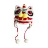 AMLESO New Year Hat Chinese Style Headdress with Pom Spring Holiday Costume Supplies for Chinese New Year Favors Gifts, kid red view 2