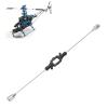 Bediffer RC Helicopter Balance Bar Replacement, Well Fitted RC Helicopter Balance Pole Easy to Install Accurate Plastic Stainless Steel Black for Flight, Body Accessories view 2