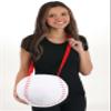 elope Baseball Costume Companion Bag - Stuffed Baseball Purse with Adjustable Strap and Embroidered Lacing view 3