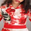 Fun Costumes Girl's Scary Zombie Nurse Costume Dress, Collar, Cuffs, Mesh Tights, Red (Large) view 3