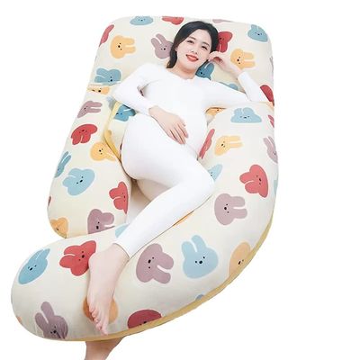 U-Shaped Full Body Maternity Pillow, Multifunctional Maternity Sleep Pillow Nursing Pillow, AB Side Soft Washable Cotton Cover (Color : Style 4, Size : 185x80x20cm)