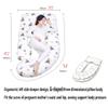 U-Shaped Full Body Maternity Pillow, Multifunctional Maternity Sleep Pillow Nursing Pillow, AB Side Soft Washable Cotton Cover (Color : Style 2, Size : 185x80x20cm) view 2
