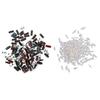 100Pcs Painted Car Layout Scale N Z (1 to 200) C200-4 & 100x People Figures Scale 1:200 White Style view 1