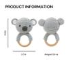 Bunny White Bunny rattles Toy for Young Children, Handmade Woolen Toy with Strict Quality Testing Process, Usable as House Decoration (Koala Rattles) view 2