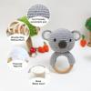 Bunny White Bunny rattles Toy for Young Children, Handmade Woolen Toy with Strict Quality Testing Process, Usable as House Decoration (Koala Rattles) view 3