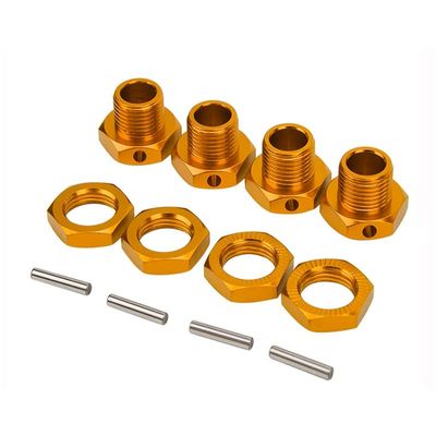 4PCS/lot RC Wheel Hex Driver 17MM Aluminum Alloy Wheel Hex Coupler Spare Accessory Parts Kit for HSP 1/8 RC Crawler Car ( Color : Yellow )
