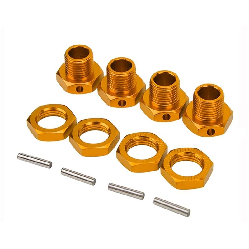 4PCS/lot RC Wheel Hex Driver 17MM Aluminum Alloy Wheel Hex Coupler Spare Accessory Parts Kit for HSP 1/8 RC Crawler Car ( Color : Yellow )