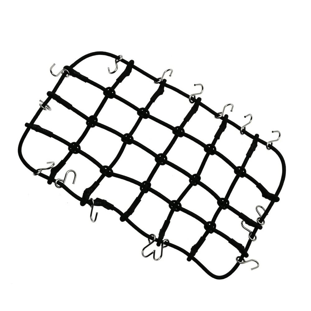 190*110mm 1/10 Accessory Luggage Roof Rack Net for 1/10 RC Crawler AXIAL SCX10 D90 D110 Traxxas TRX-4 Trx4 Rc Car Accessories ( Color : Black )