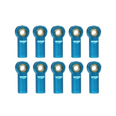 10Pcs/lot Metal M3 Aluminum Link Tie Rod End Ball Joint for 1/10 RC Car Crawler AXIAL SCX10 TRX4 D90 D110 Tamiya Racing ( Color : Blue )