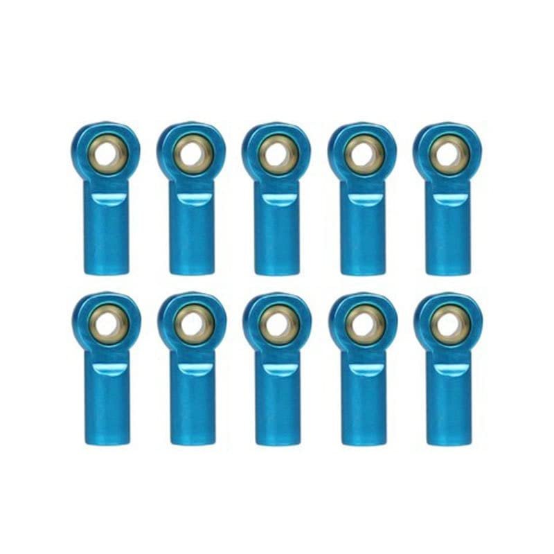 10Pcs/lot Metal M3 Aluminum Link Tie Rod End Ball Joint for 1/10 RC Car Crawler AXIAL SCX10 TRX4 D90 D110 Tamiya Racing ( Color : Blue )