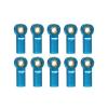 10Pcs/lot Metal M3 Aluminum Link Tie Rod End Ball Joint for 1/10 RC Car Crawler AXIAL SCX10 TRX4 D90 D110 Tamiya Racing ( Color : Blue ) view 1