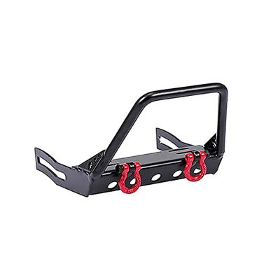 New Metal RC Rock Crawler Car Front Bumper for 1/10 RC Crawler Axial SCX10 Traxxas TRX4 D90 CC01 Car Accessories ( Color : Black A )